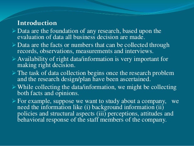 Data collection method