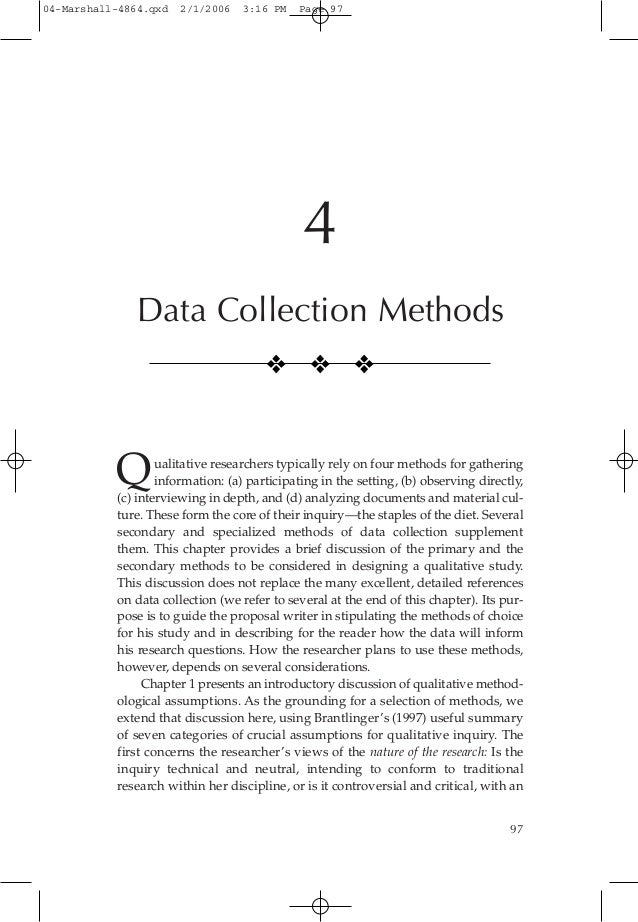 Methods of data gathering in research