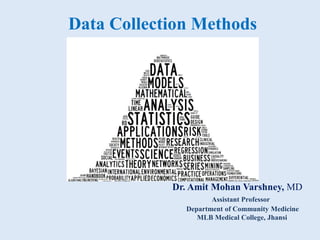 Dr. Amit Mohan Varshney, MD
Assistant Professor
Department of Community Medicine
MLB Medical College, Jhansi
Data Collection Methods
 