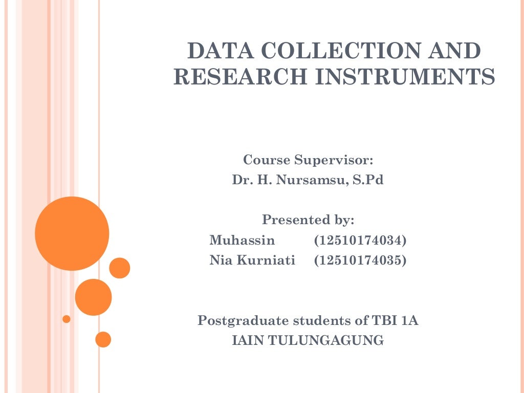 research instruments ppt