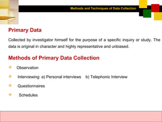 Data collection techniques | PPT
