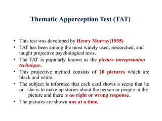 Projective Rests Tat DATA COLLECTION TECHNIQUES-research methodology.pptx