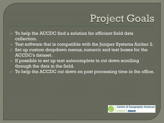 Data Collection Using the Juniper Systems Archer 2 | PPTX