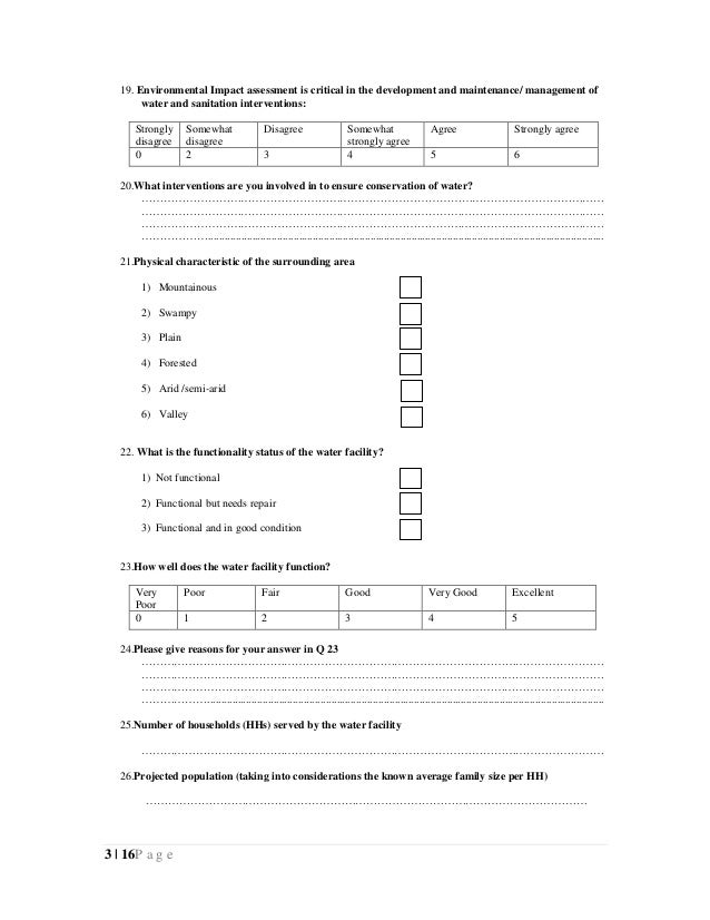 sample research questionnaire for data collection