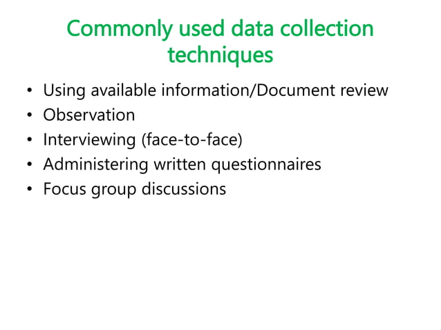 Data Collection method in research method | PPT