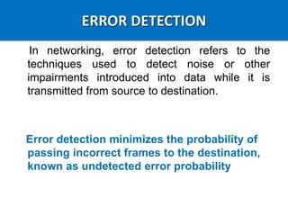 Error detection in Data comunication | PPT