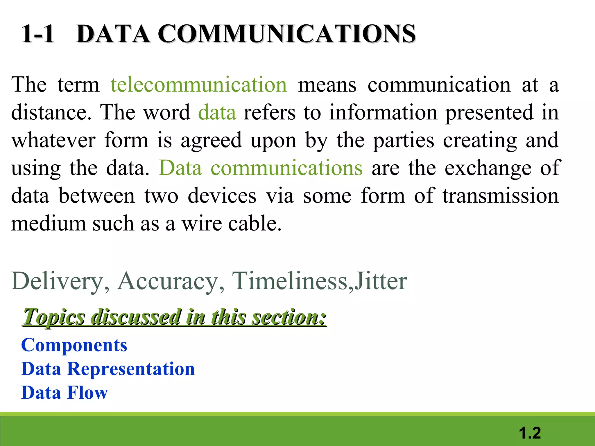 Data communication and networking - introduction | PPT