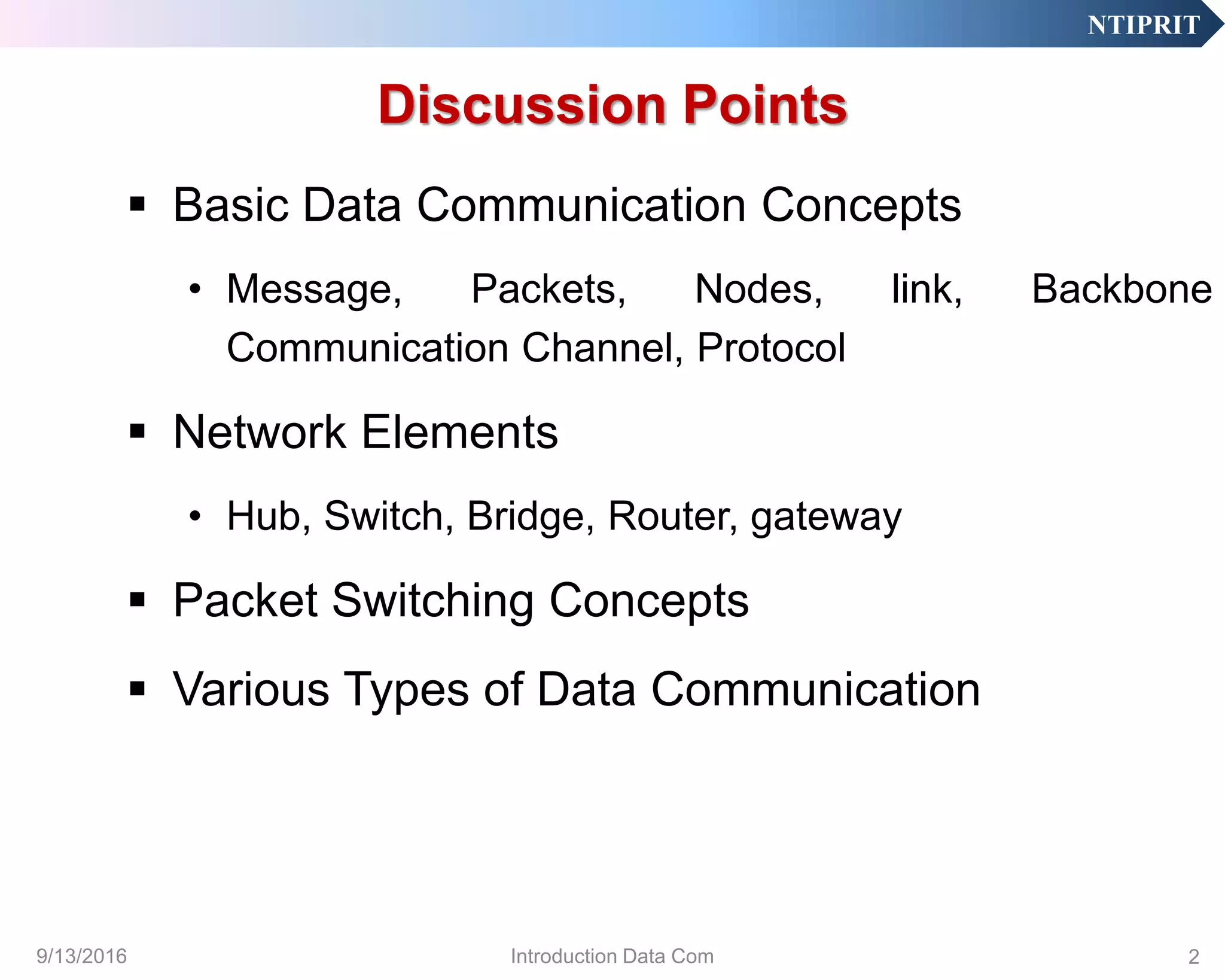 Data communication basics | PPTX