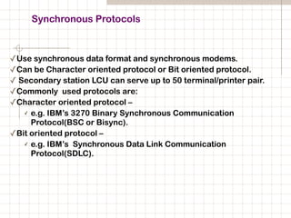 Data communication protocols in centralised networks (in master:slave ...
