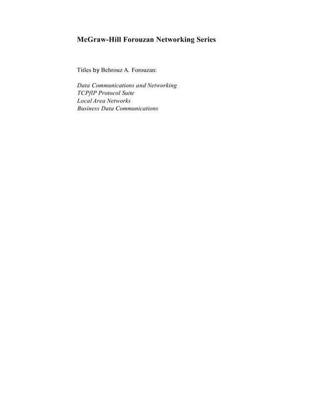 Data communications and networking by behrouz a forouzan pdf