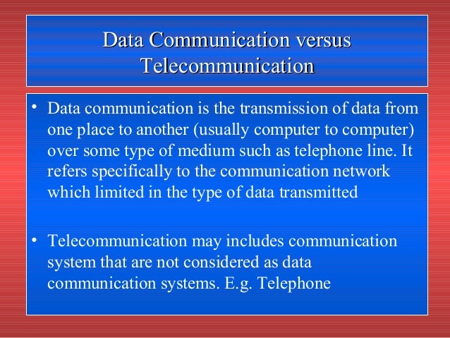 Data communication & telecommunication