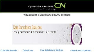CipherWire Networks network security gateway
Virtualization & Cloud Data Security Solutions
Certes Prices Cloud Data Security Solutions
 