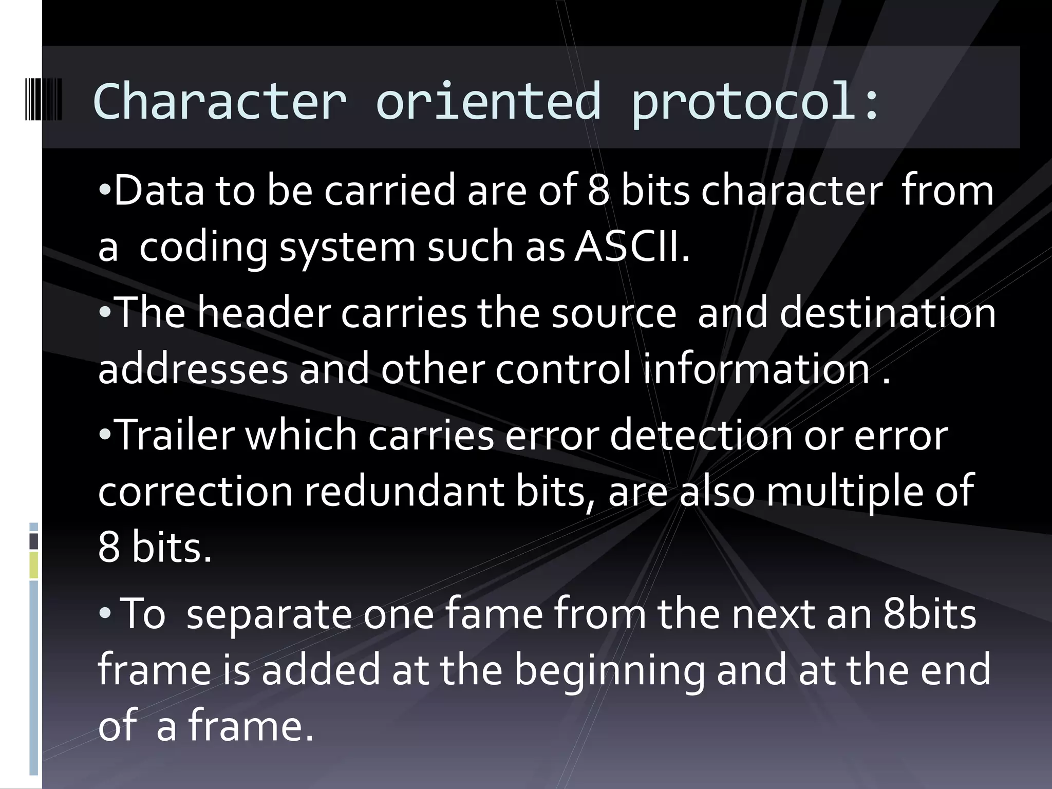 Datalink control(framing,protocols) PPT