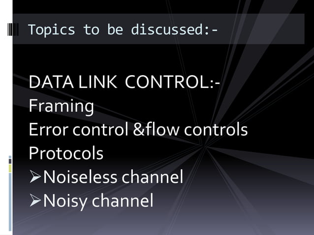 Datalink control(framing,protocols) | PPT