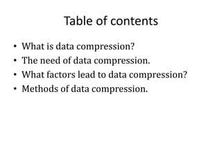 Data compression | PPT