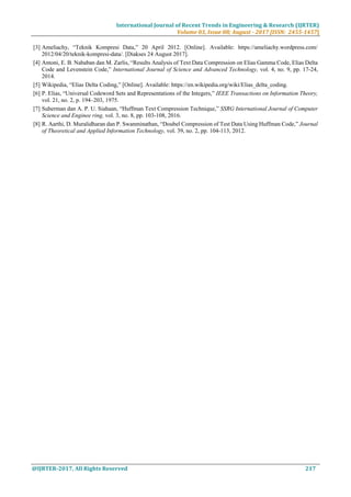 Data Compression Using Elias Delta Code | PDF