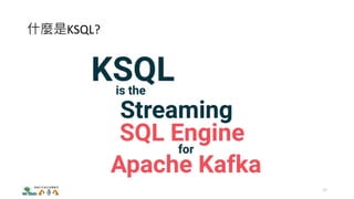 什麼是KSQL?
35
 