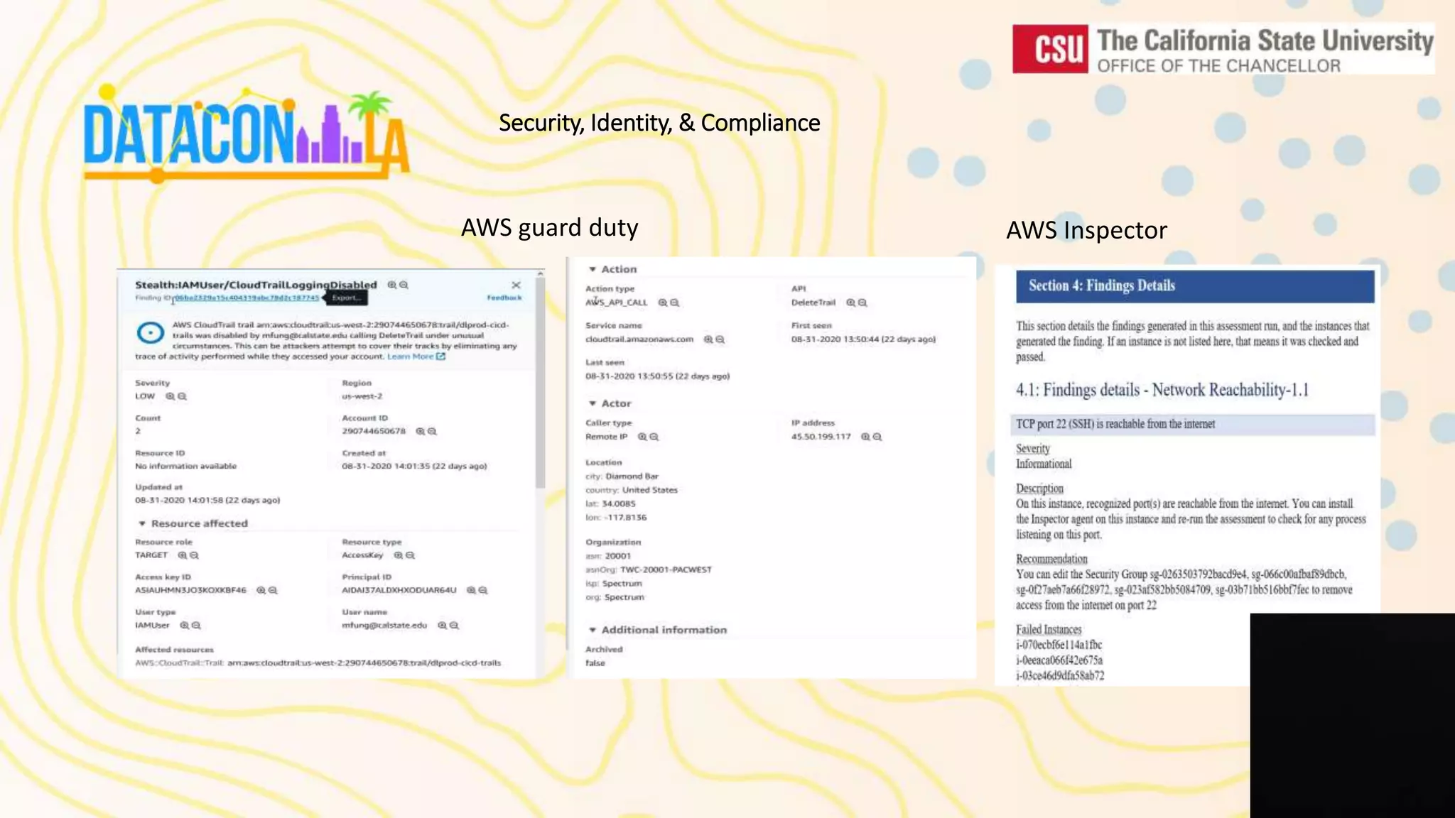 AWS guard duty Security, Identity, & Compliance AWS Inspector 