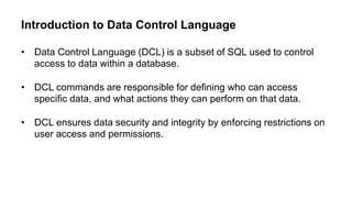Data Control Language.pptx Data Control Language.pptx | Databases ...