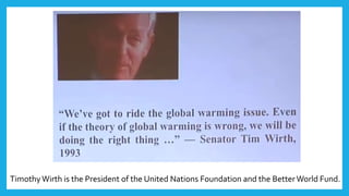 TimothyWirth is the President of the United Nations Foundation and the BetterWorld Fund.
 
