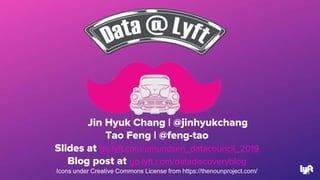 Jin Hyuk Chang | @jinhyukchang
Tao Feng | @feng-tao
Slides at go.lyft.com/amundsen_datacouncil_2019
Blog post at go.lyft.c...