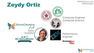 @DataCrunch_Lab
@RTPAnalysts
Data
Scientist
Computer Engineer
Computer Science
Performance
Engineer
Zeydy Ortiz
 
