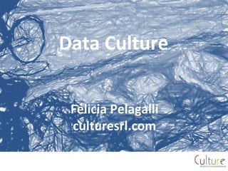  
Data	
  Culture	
  
	
  
	
  
Felicia	
  Pelagalli	
  
culturesrl.com	
  
	
  
 
