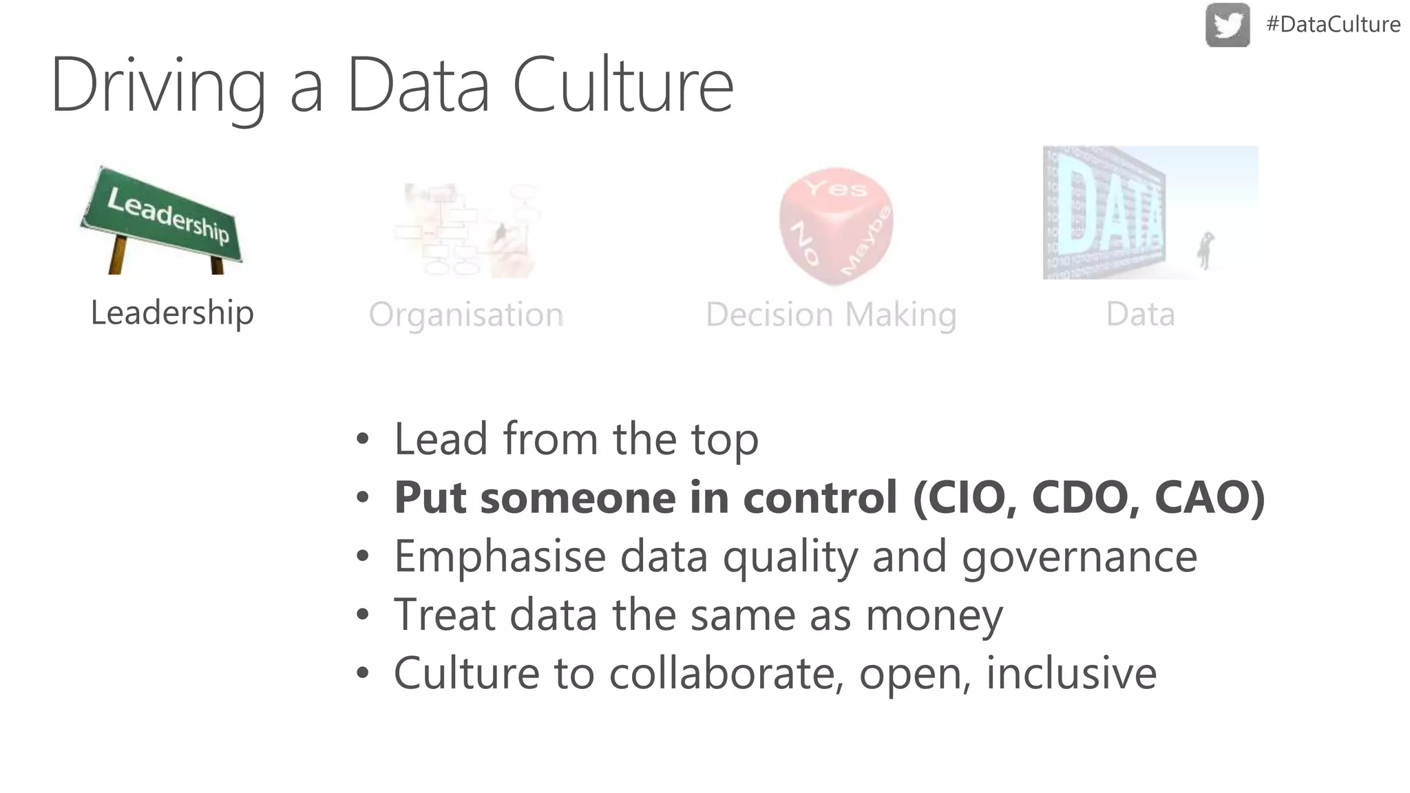 Decision MakingOrganisation Data
 