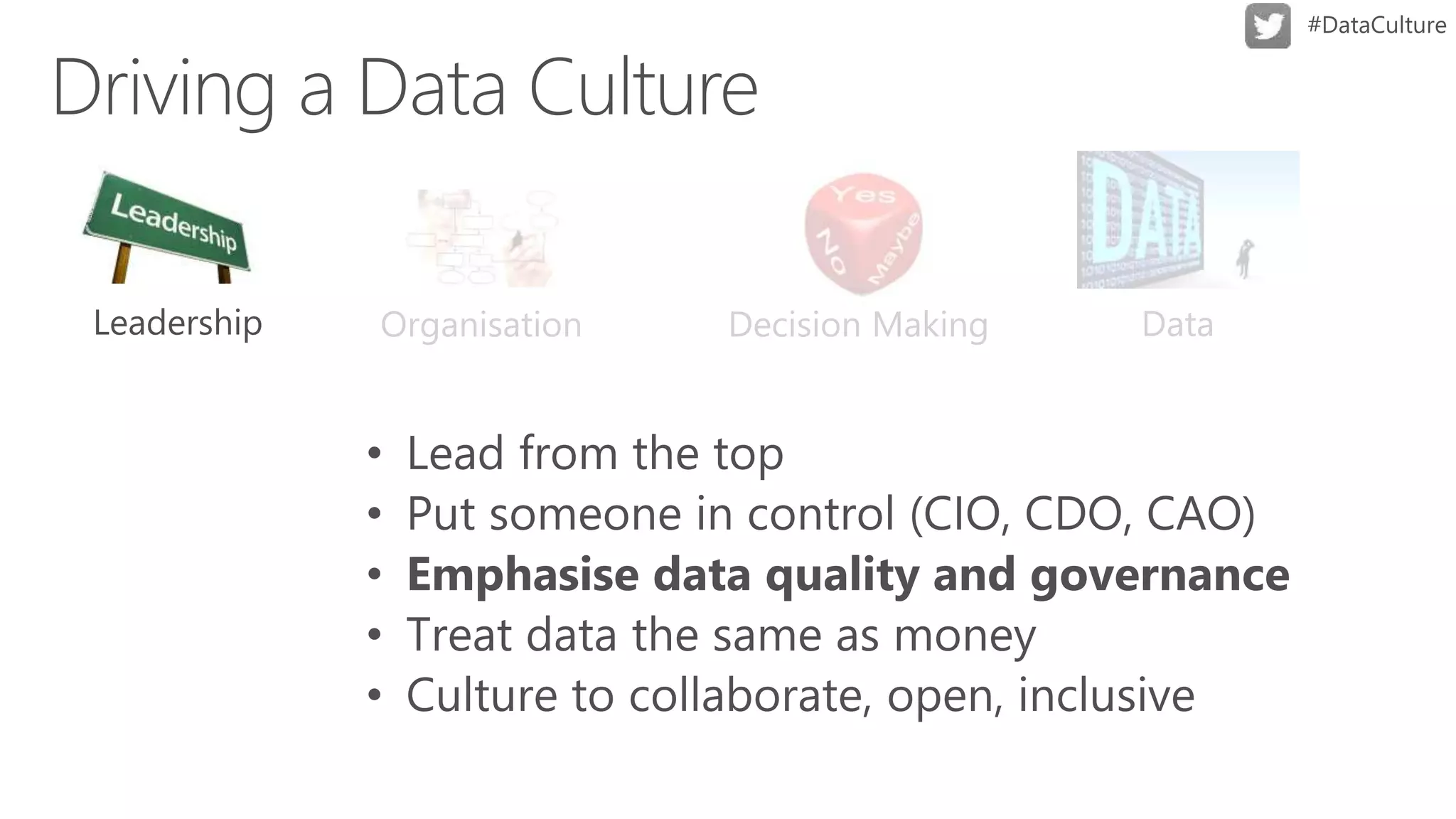 Decision MakingOrganisation Data
 