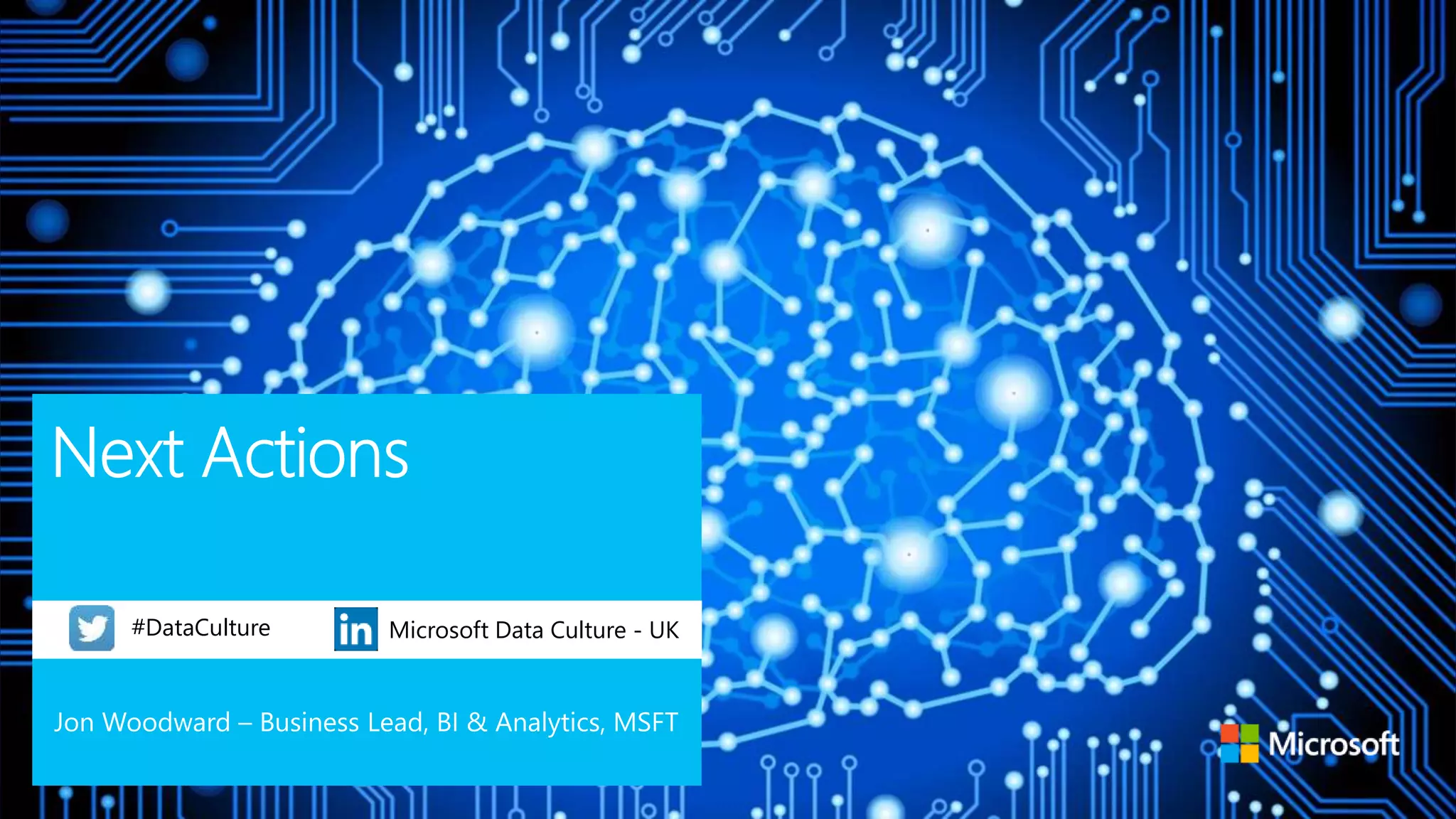 #DataCulture Microsoft Data Culture - UK
 