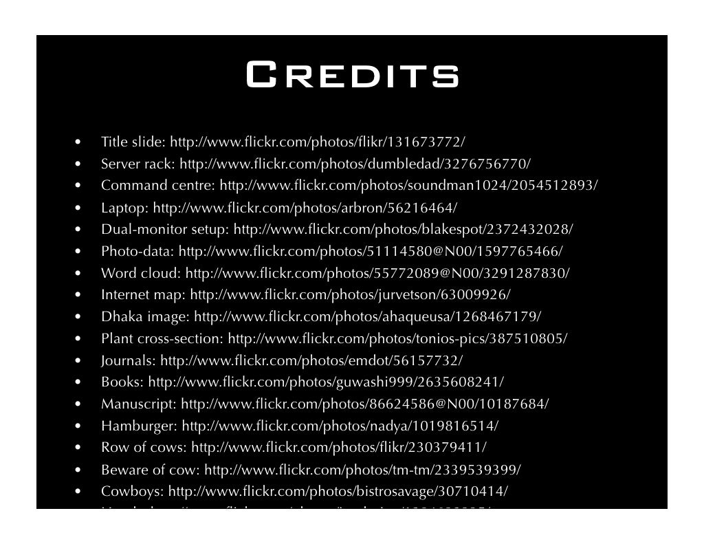 Credits ??? Title slide