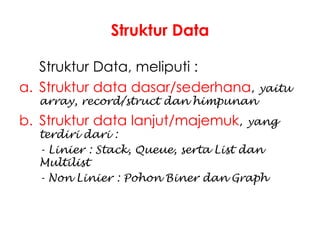 Data dan struktur data | PPTX