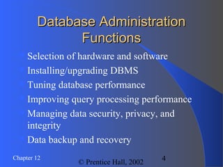 Data & database administration hoffer | PPT