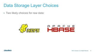 15
Data Storage Layer Choices
• Two likely choices for raw data:
©2014 Cloudera, Inc. All Rights Reserved.
 