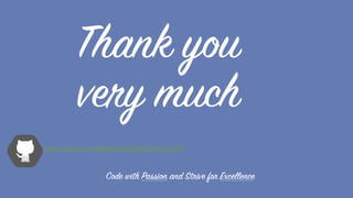 Thank you
very much
https://github.com/NileshGule/DataDaySG-2018
Code with Passion and Strive for Excellence
 