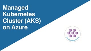 Managed
Kubernetes
Cluster (AKS)
on Azure
 