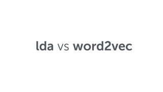 lda vs word2vec
 
