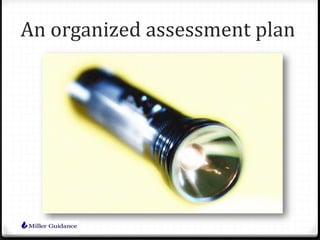 An organized assessment plan
 