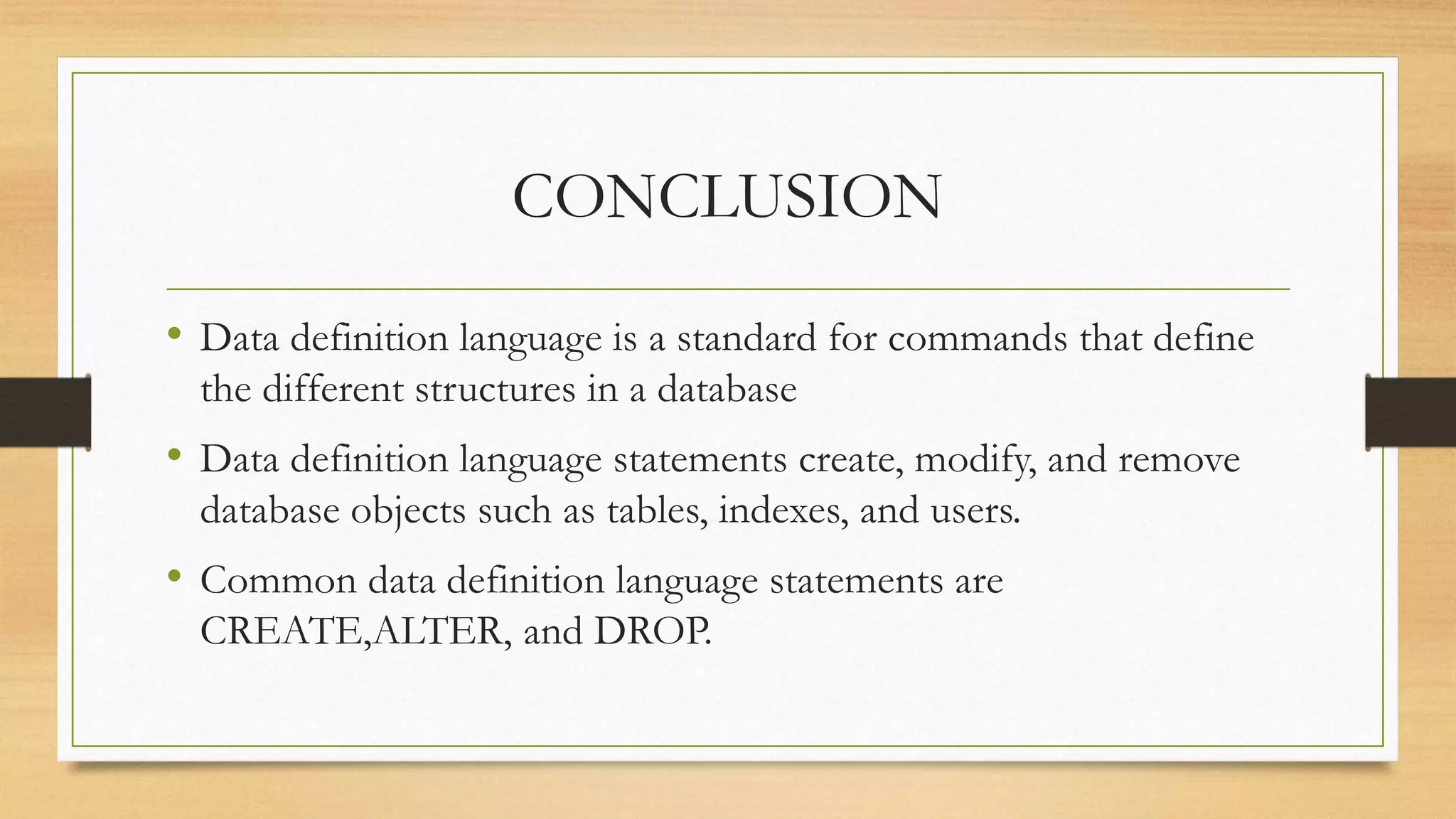 Data definition language | PPTX