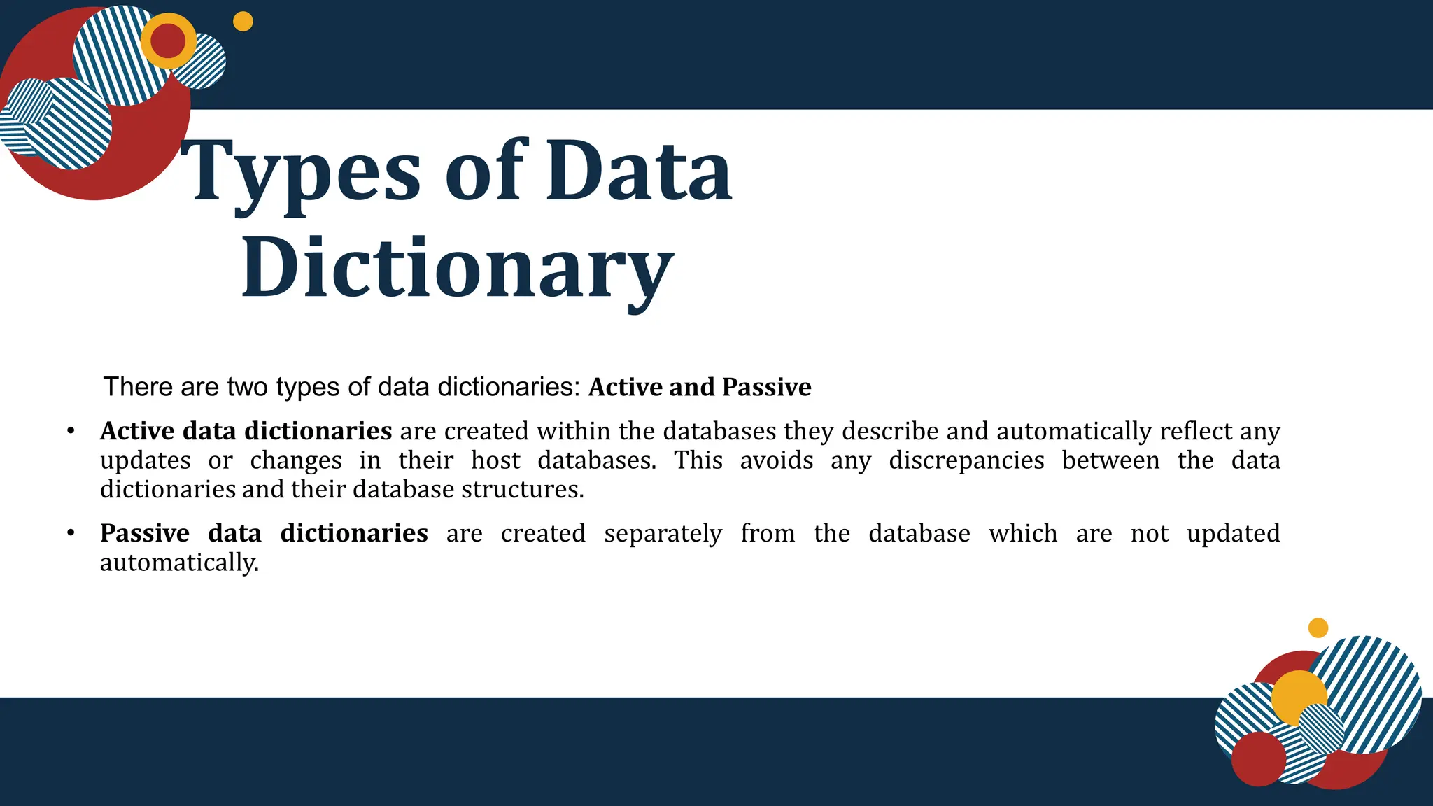 Data Dictionary , data and types of data .pptx | Free Download