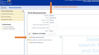 Enter the specific information
 