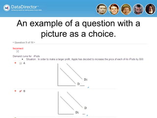 An example of a question with a
picture as a choice.
 