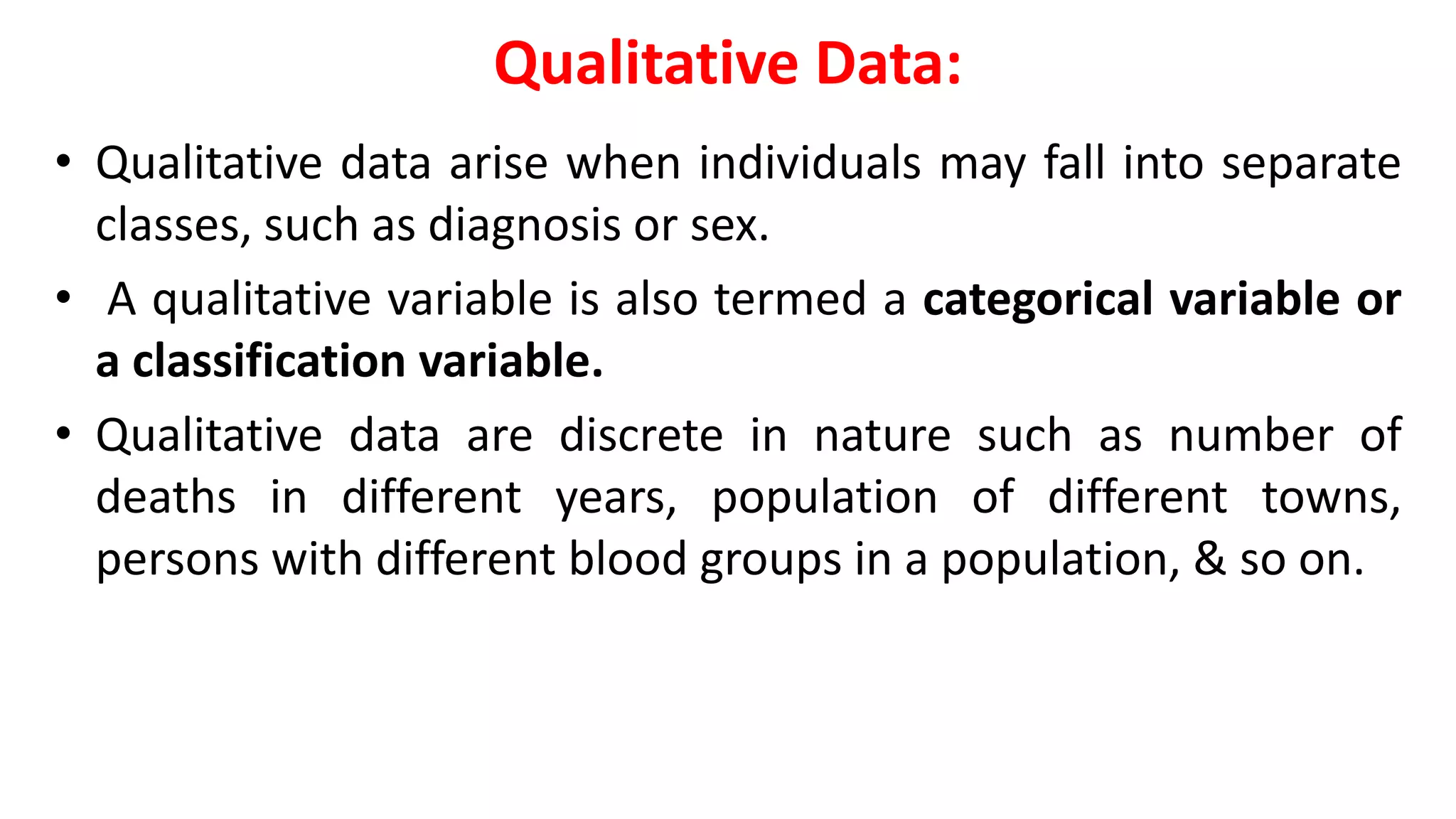 Data, Distribution Introduction and Types - Biostatistics - Ravinandan ...