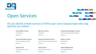 Open Services
Dit zijn slechts enkele services of API’s waar onze toepassingen elke dag
gebruik van maken:
 