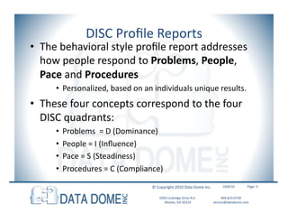 Introduction to DISC - Data Dome | PDF