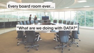 2
Every board room ever…
“What are we doing with DATA?”
 