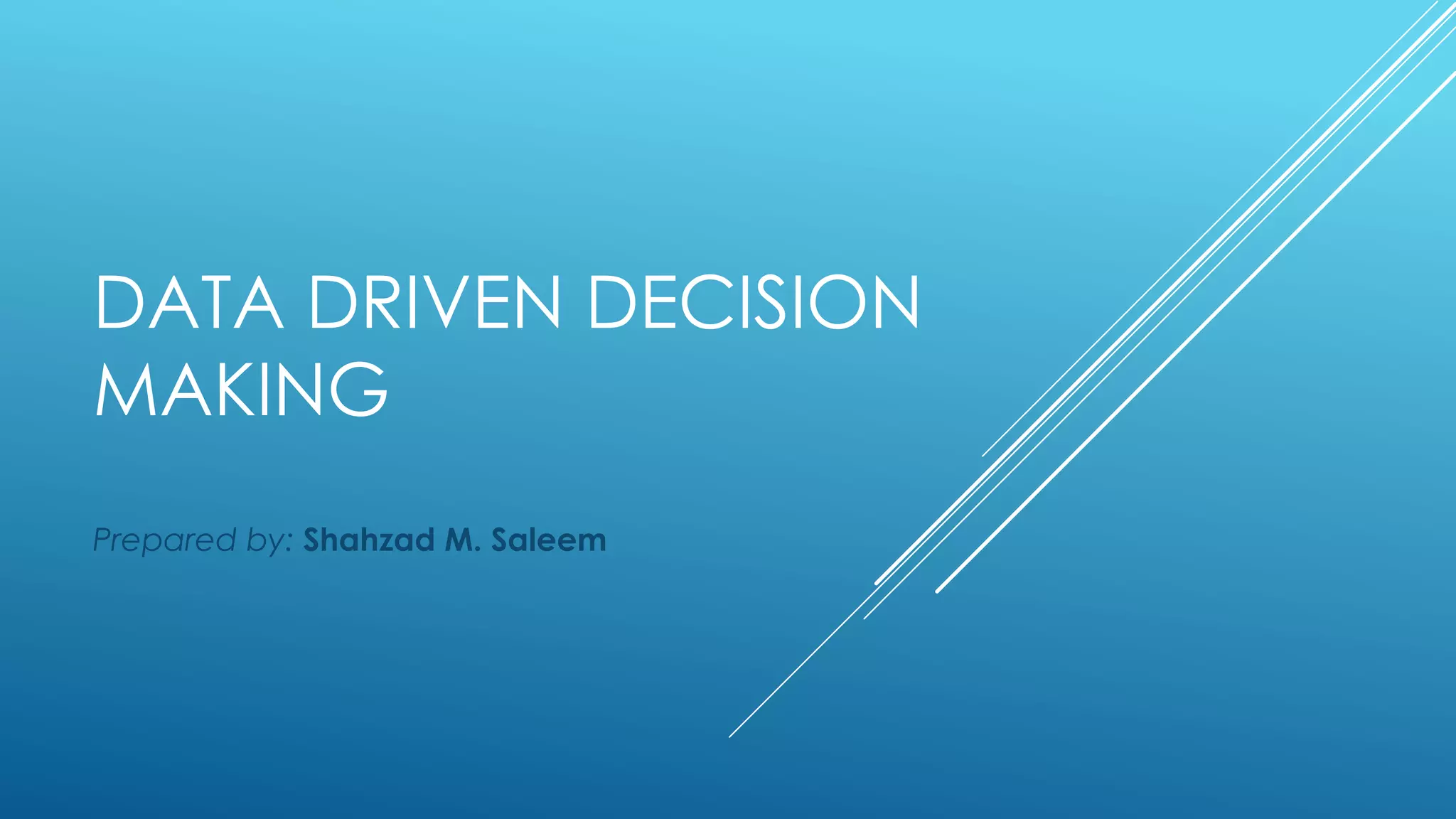 Data driven decision making | PDF