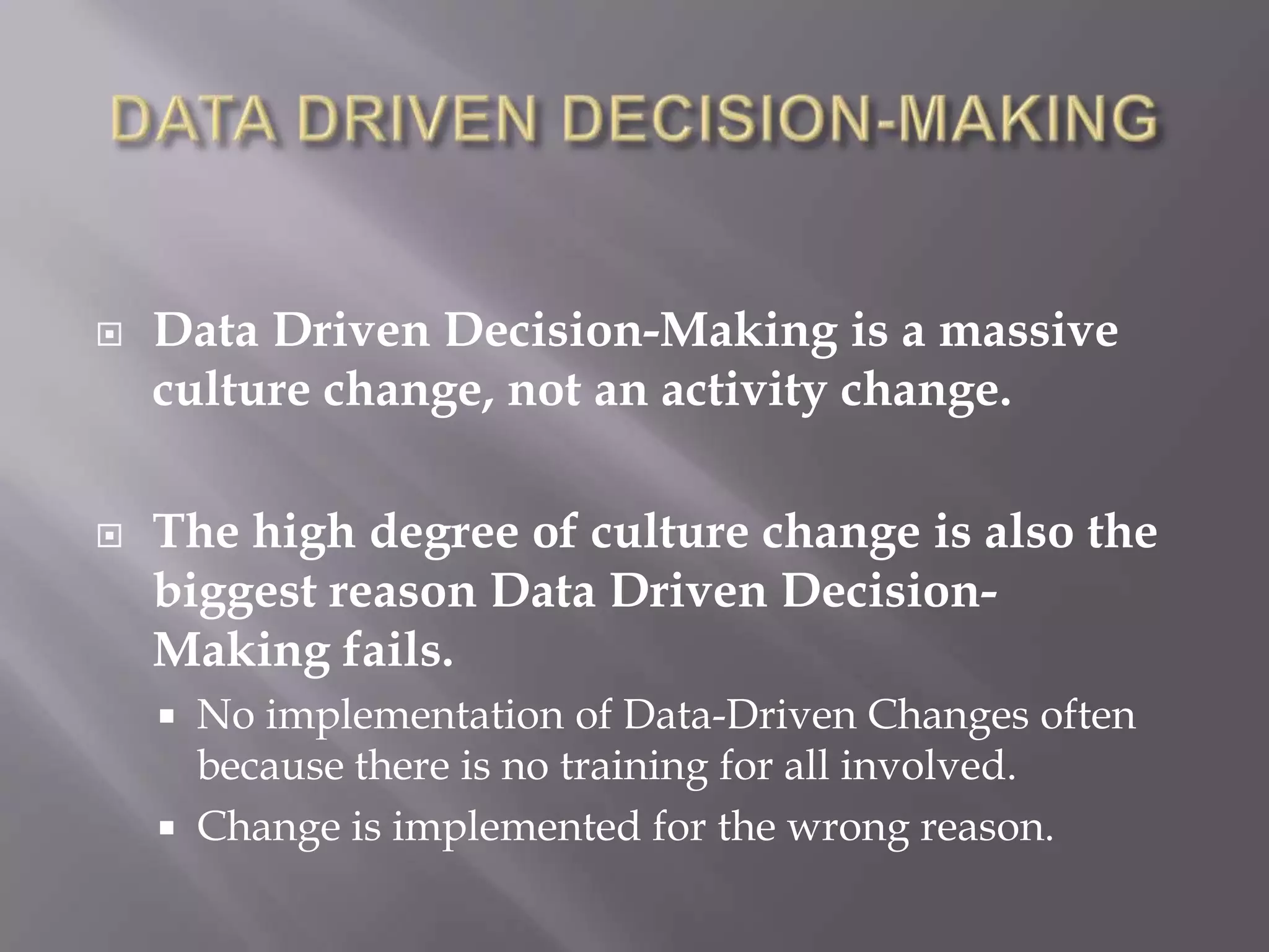 Data Driven Decision Making Presentation | PPTX