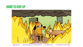 Hard to give up
@jbaruch www.jfrog.com/shownotes #codemash #datadrivendevops
 