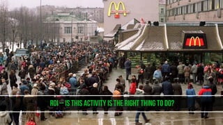 ROI – is this activity is the right thing to do?
@jbaruch www.jfrog.com/shownotes #codemash #datadrivendevops
 